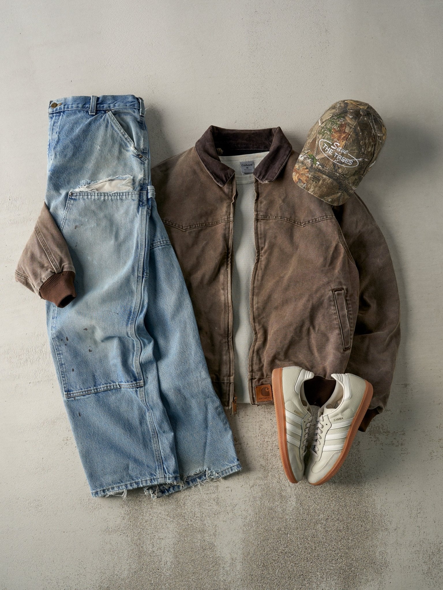 Vintage 90s Faded Brown Carhartt Sante Fe Jacket (M/L) - Image 2