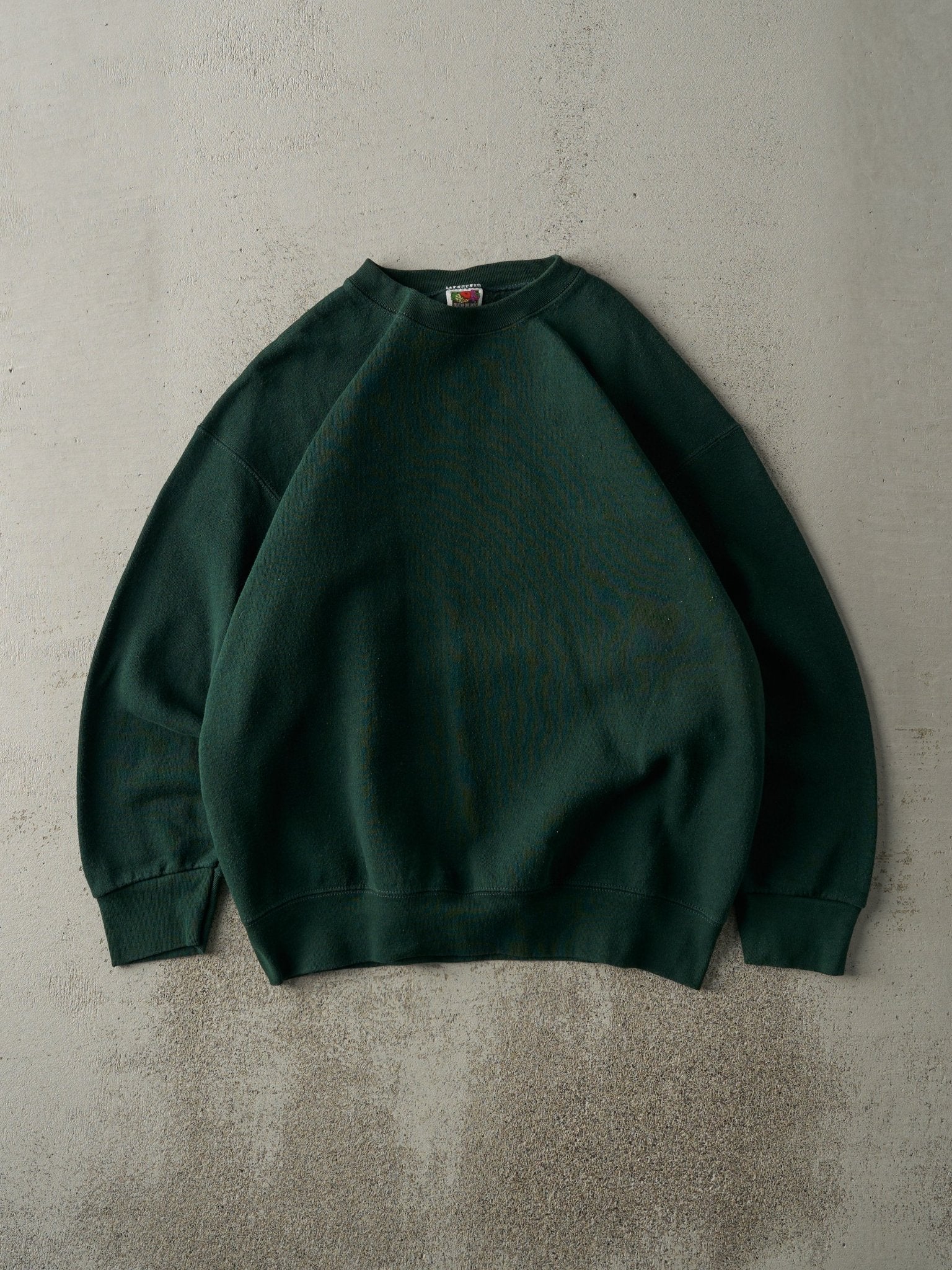 Vintage Y2K Forest Green Blank Crewneck (M/L)