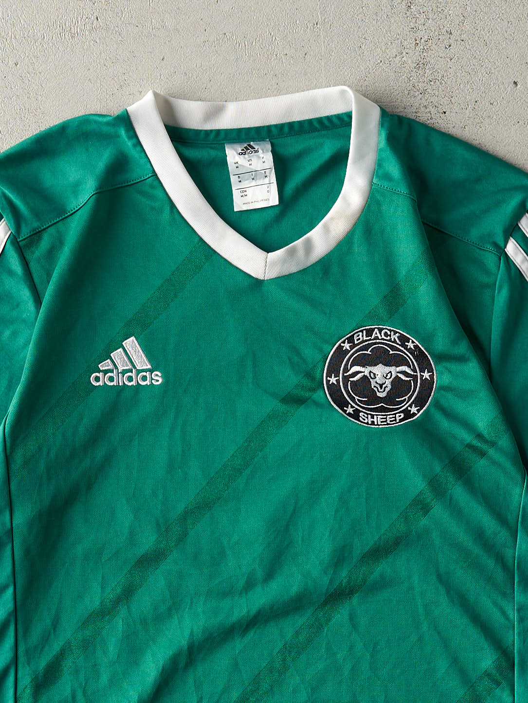 Vintage Y2K Green Adidas Black Sheep Soccer Jersey (M) - Image 4