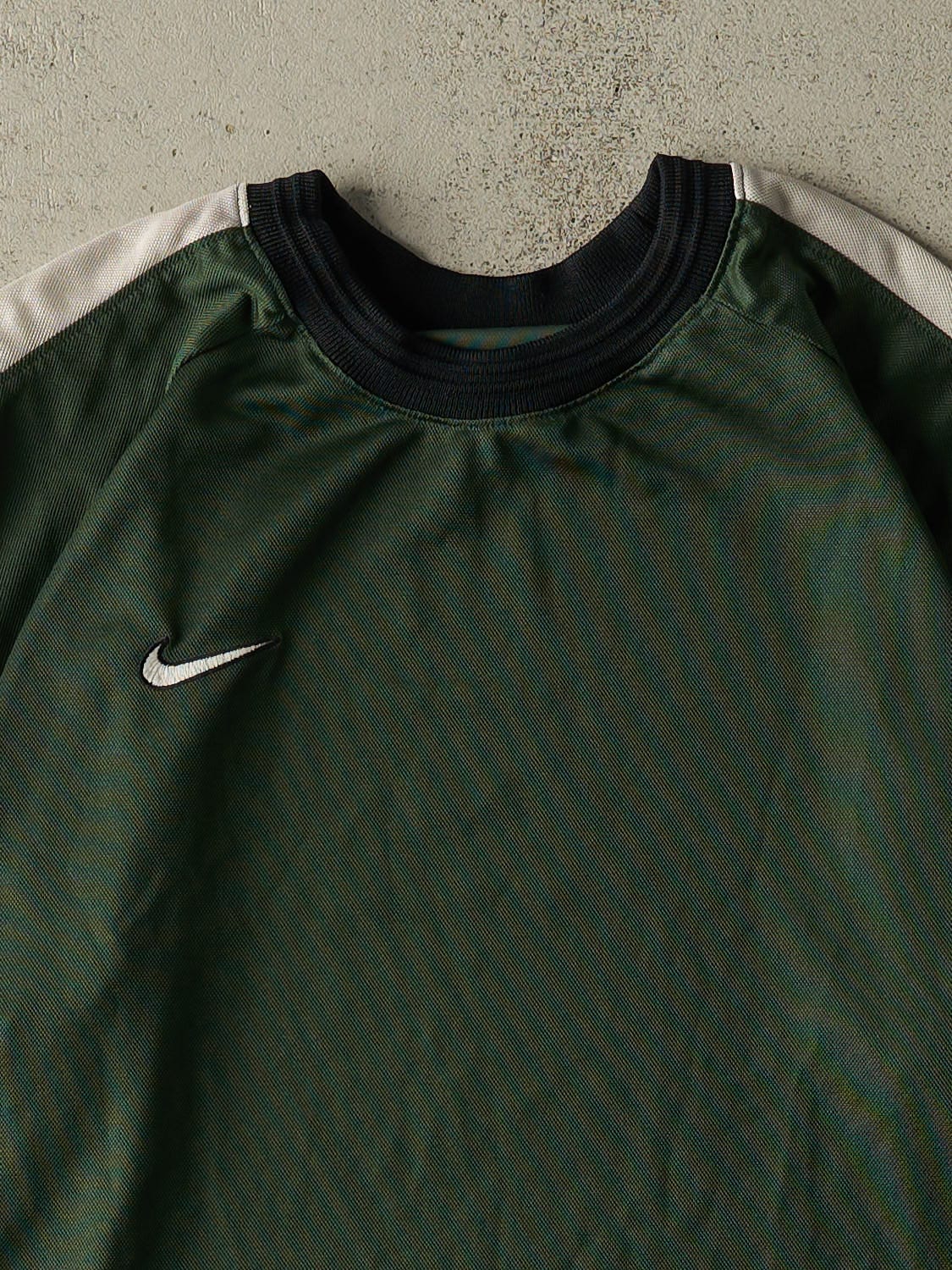 Vintage Y2K Green & Beige Nike Embroidered Jersey (M/L) - Image 2