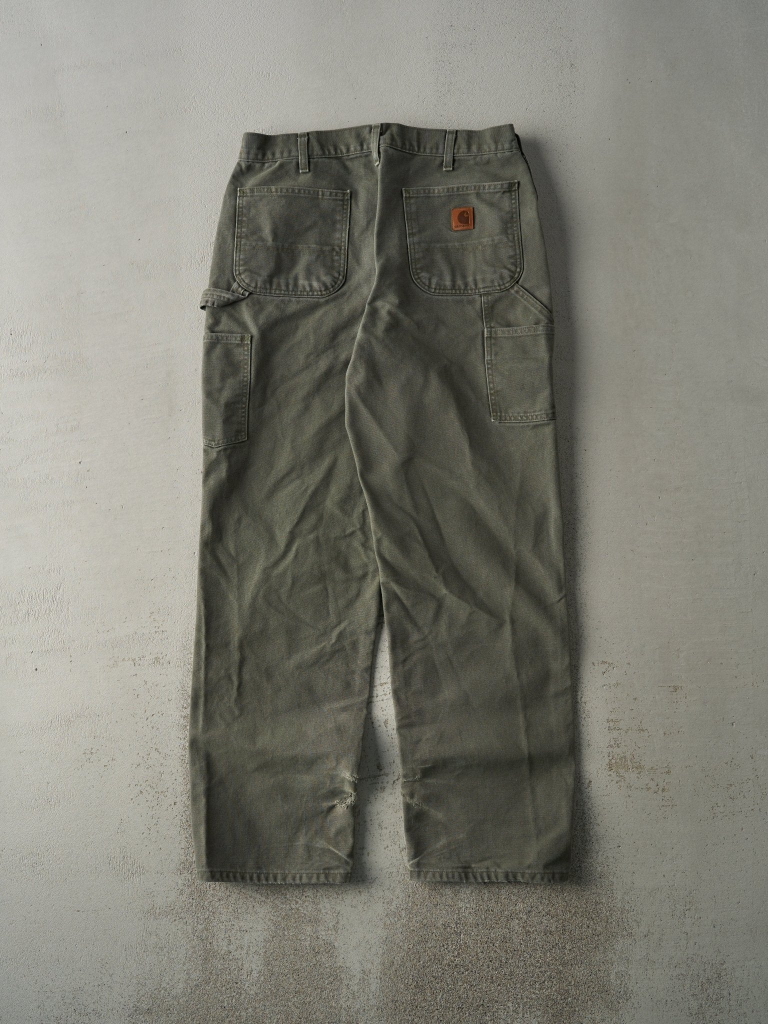 Vintage Y2K Green Carhartt Carpenter Pants (34x33) - Image 3