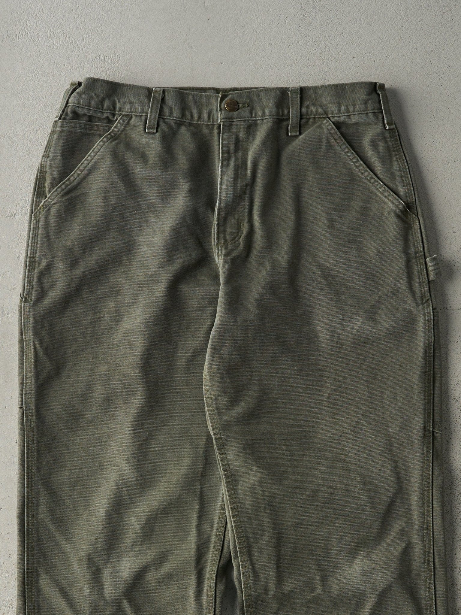Vintage Y2K Green Carhartt Carpenter Pants (34x33) - Image 4