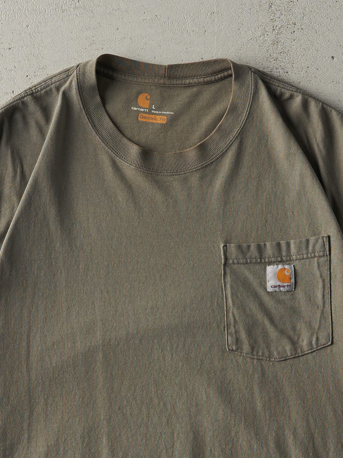 Vintage Y2K Green Carhartt Pocket Tee (L/XL) - Image 2