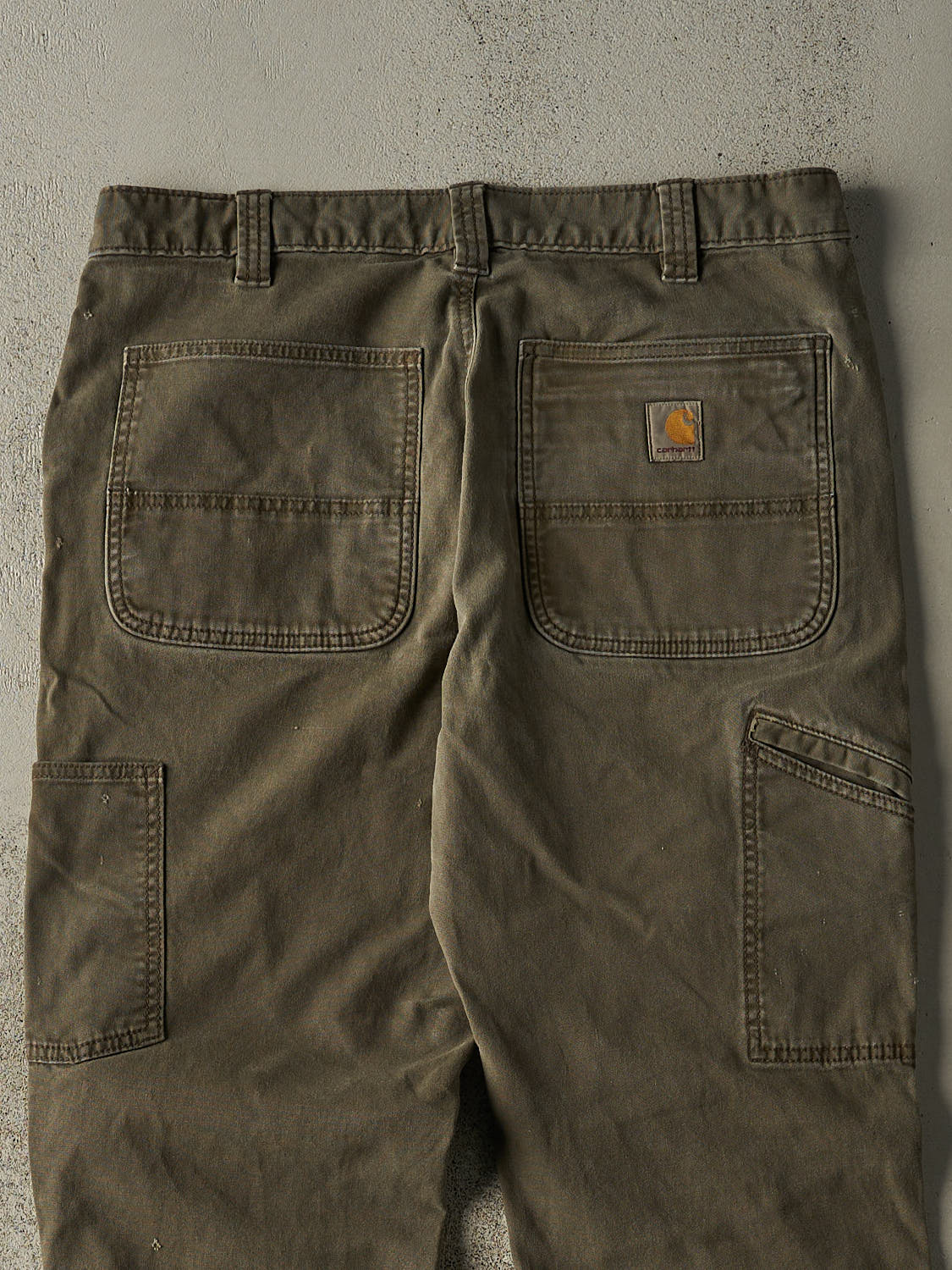 Vintage Y2K Green Carhartt Slim Fit Double Knee Pants (34x30) - Image 5