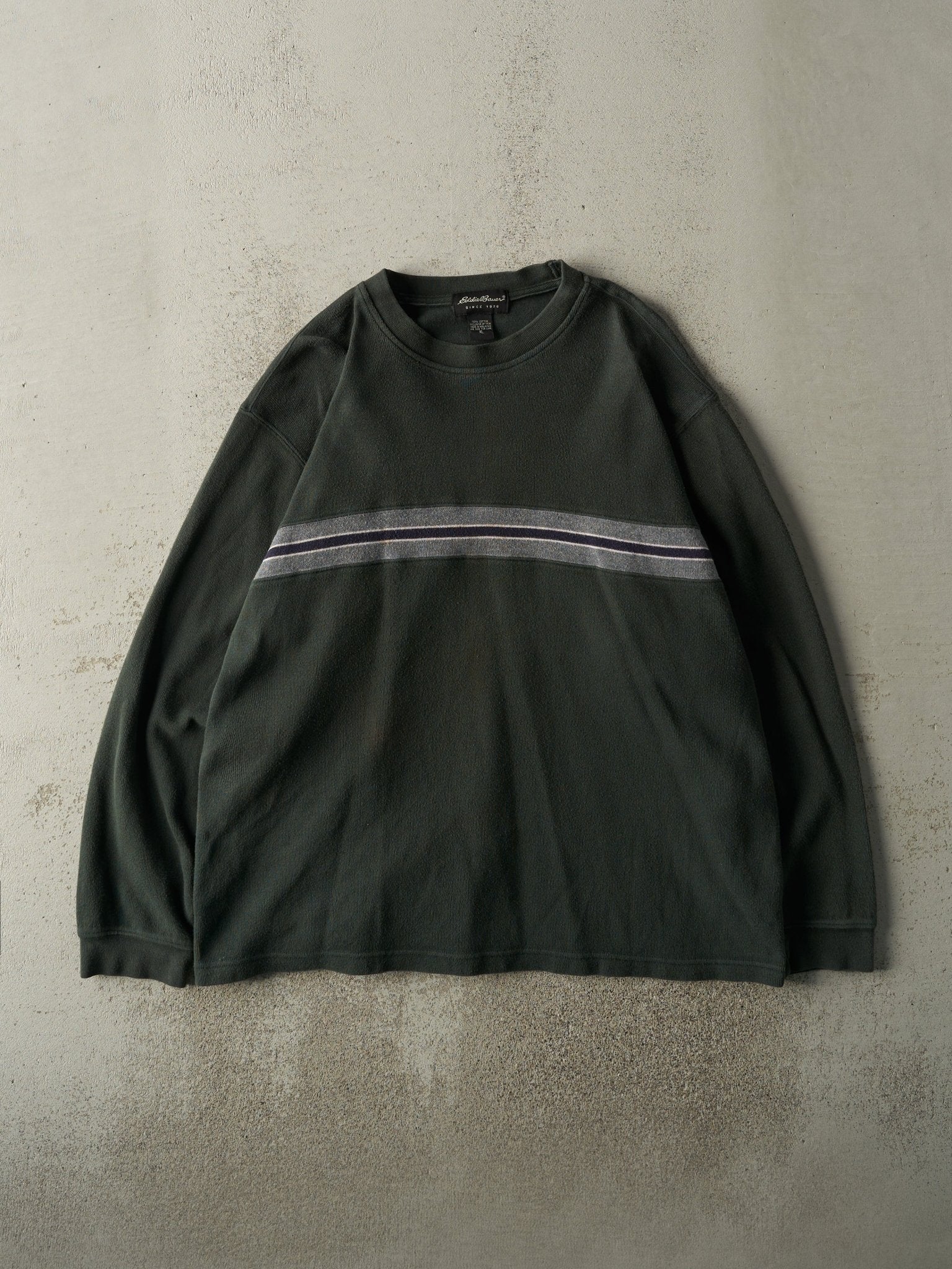 Vintage Y2K Green Eddie Bauer Thermal Long Sleeve (L)