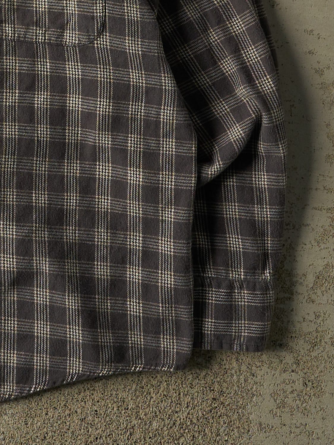 Vintage Y2K Green Flannel Button Up Long Sleeve (L/XL) - Image 5