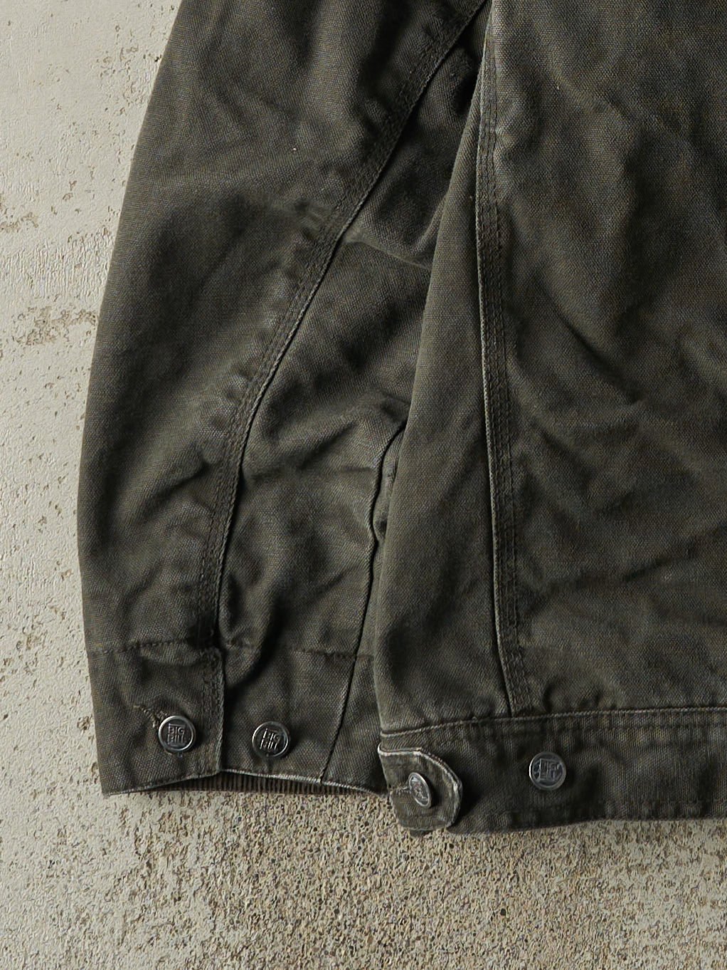 Vintage Y2K Green Fleece Lined Workwear Jacket (L) - Image 5