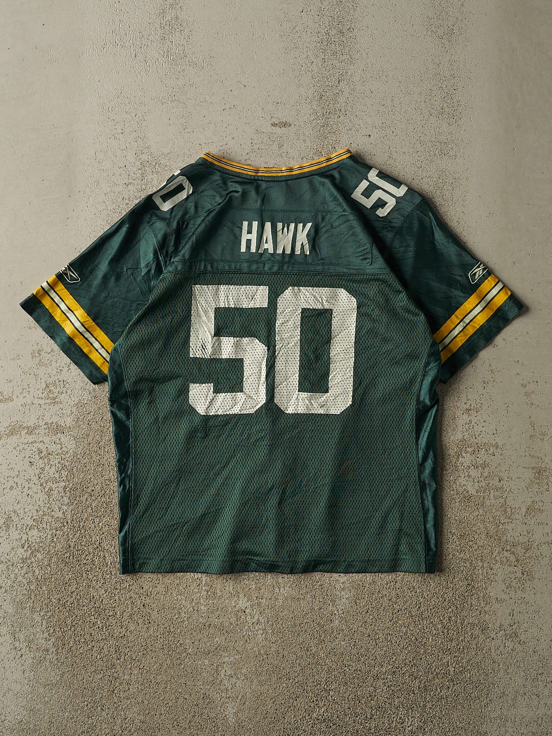 Vintage Y2K Green Green Bay Packers #50 Hawk Jersey (S/M) - Image 2