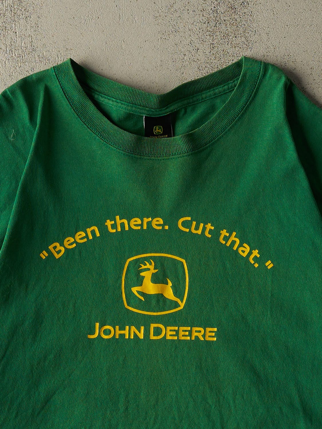 Vintage Y2K Green John Deere "Been There, Cut That" Tee (XL) - Image 2