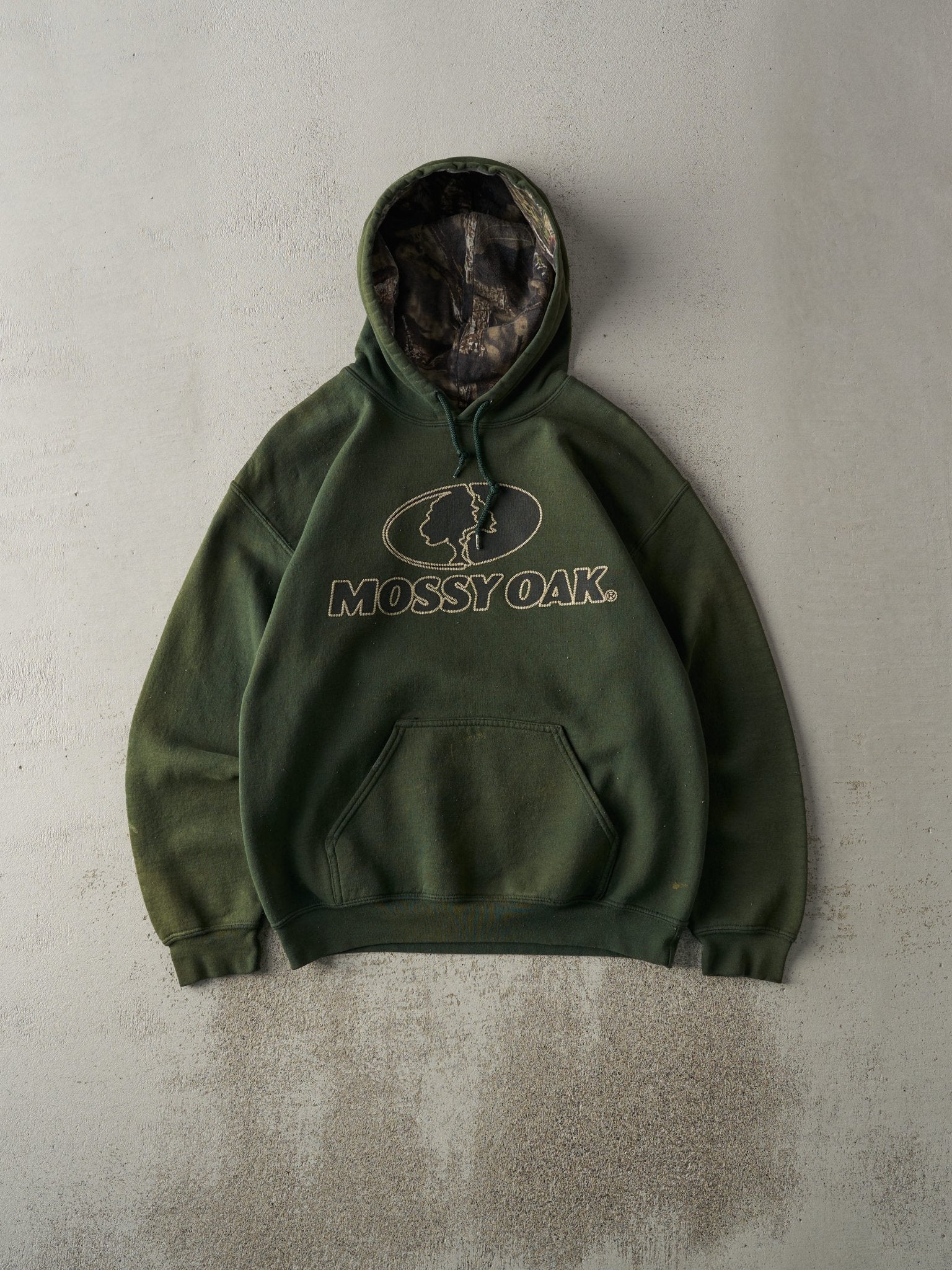 Vintage Y2K Green Mossy Oak Hoodie (M)
