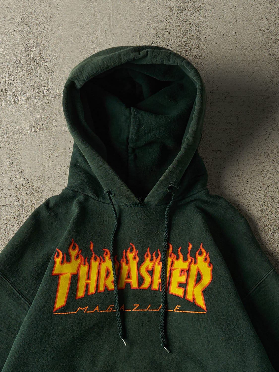 Vintage Y2K Green Thrasher Hoodie (S/M) - Image 2