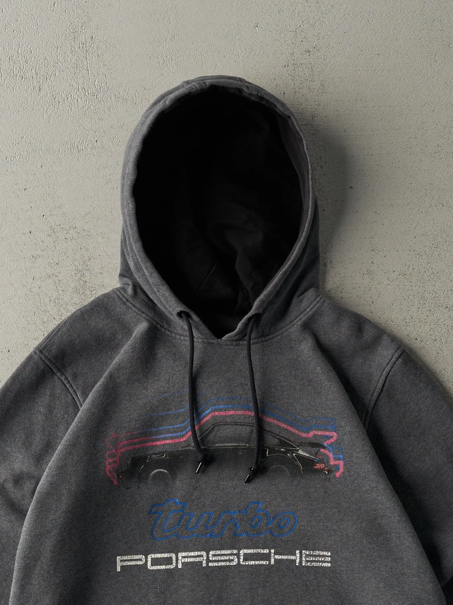 Vintage Y2K Grey Adidas x Porsche Hoodie (M) - Image 2