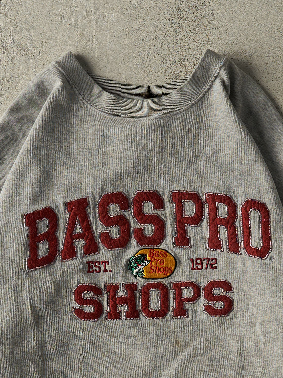 Vintage Y2K Grey Bass Pro Shops Embroidered Crewneck (XXL) - Image 2