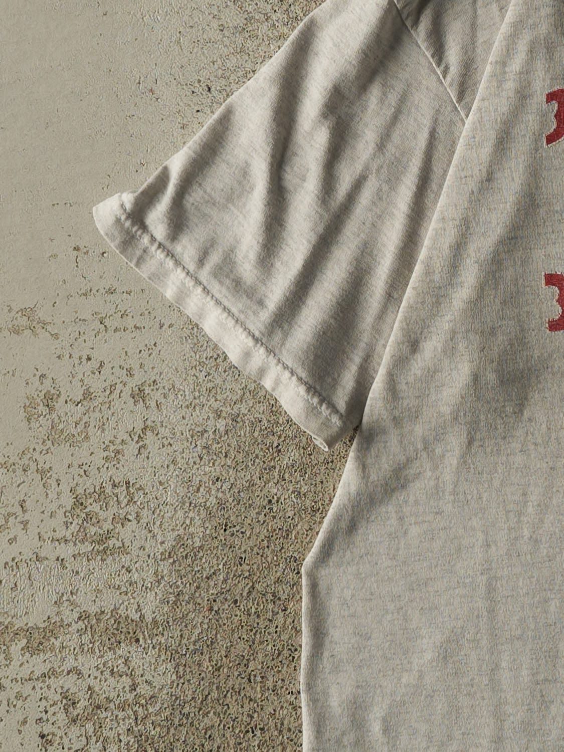 Vintage Y2K Grey Boston Red Sox Tee (M) - Image 3