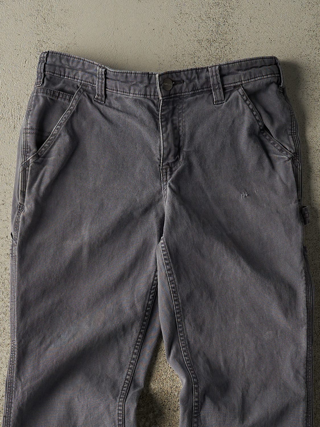 Vintage Y2K Grey Carhartt Carpenter Slim Pants (31x29) - Image 3