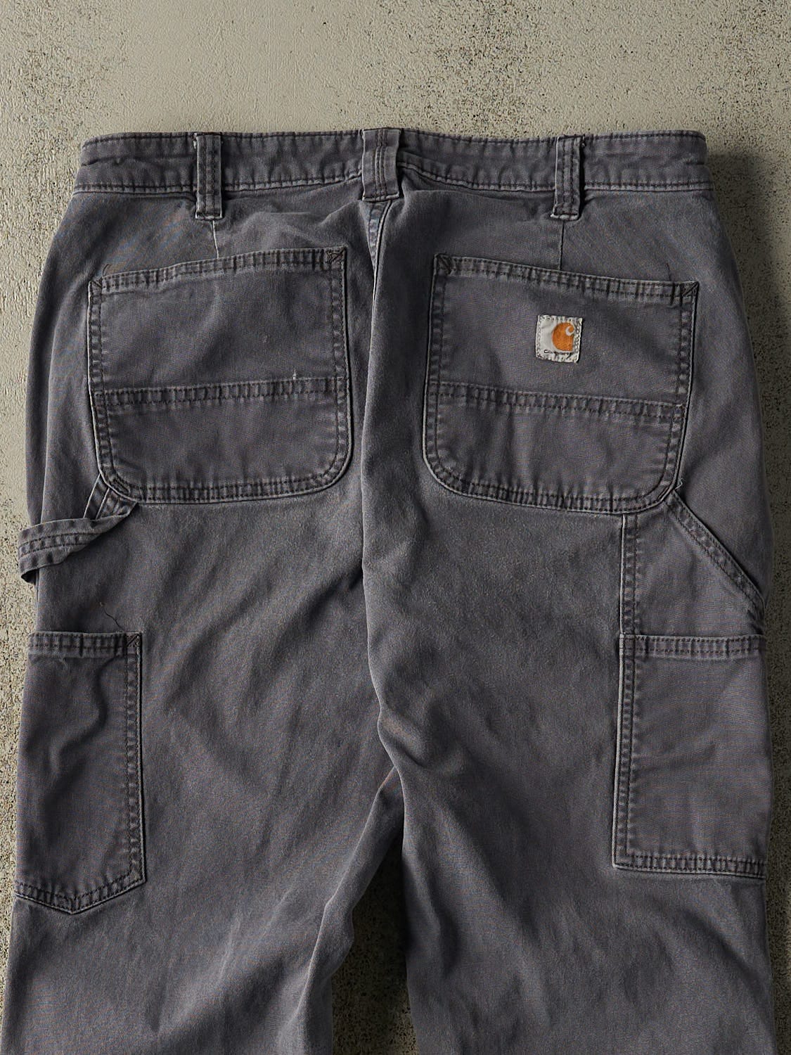 Vintage Y2K Grey Carhartt Carpenter Slim Pants (31x29) - Image 4