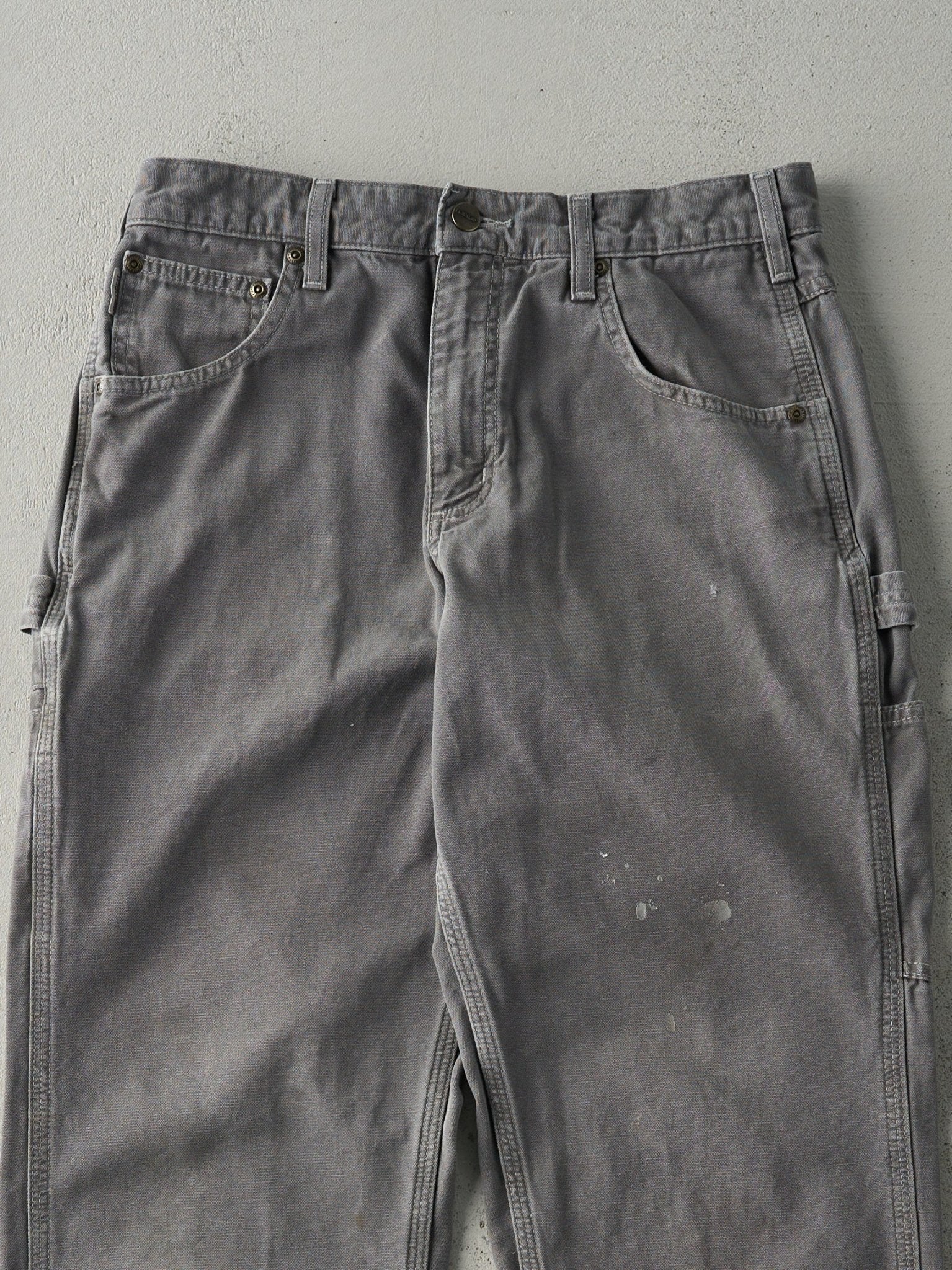 Vintage Y2K Grey Carhartt Light Weight Carpenter Pants (30x32) - Image 4