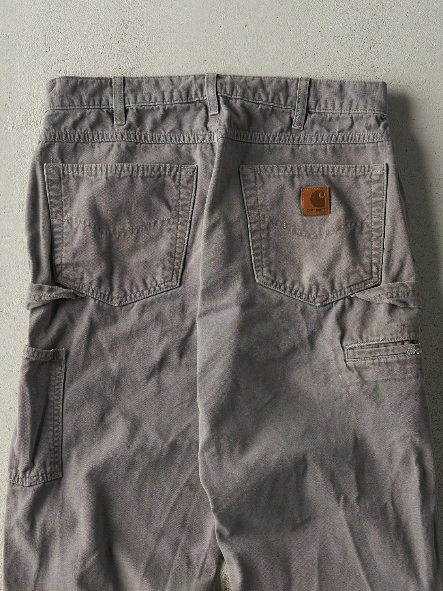 Vintage Y2K Grey Carhartt Lightweight Carpenter Pants (31x30.5) - Image 5