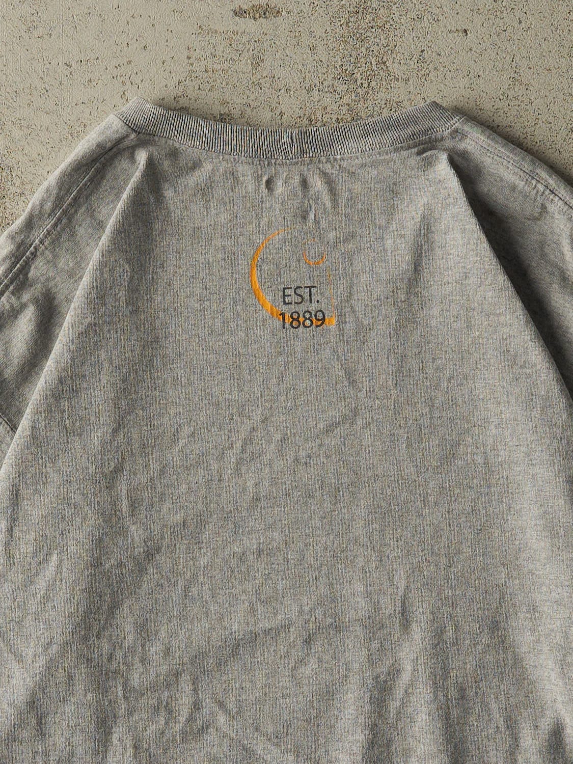 Vintage Y2K Grey Carhartt Long Sleeve (XXL) - Image 4