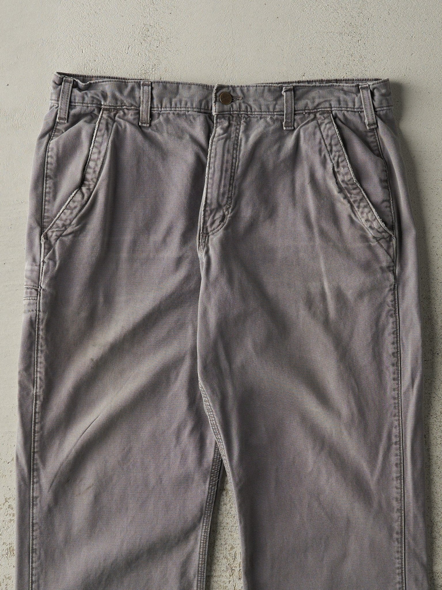 Vintage Y2K Grey Carhartt Work Pants (35.5x30.5) - Image 4