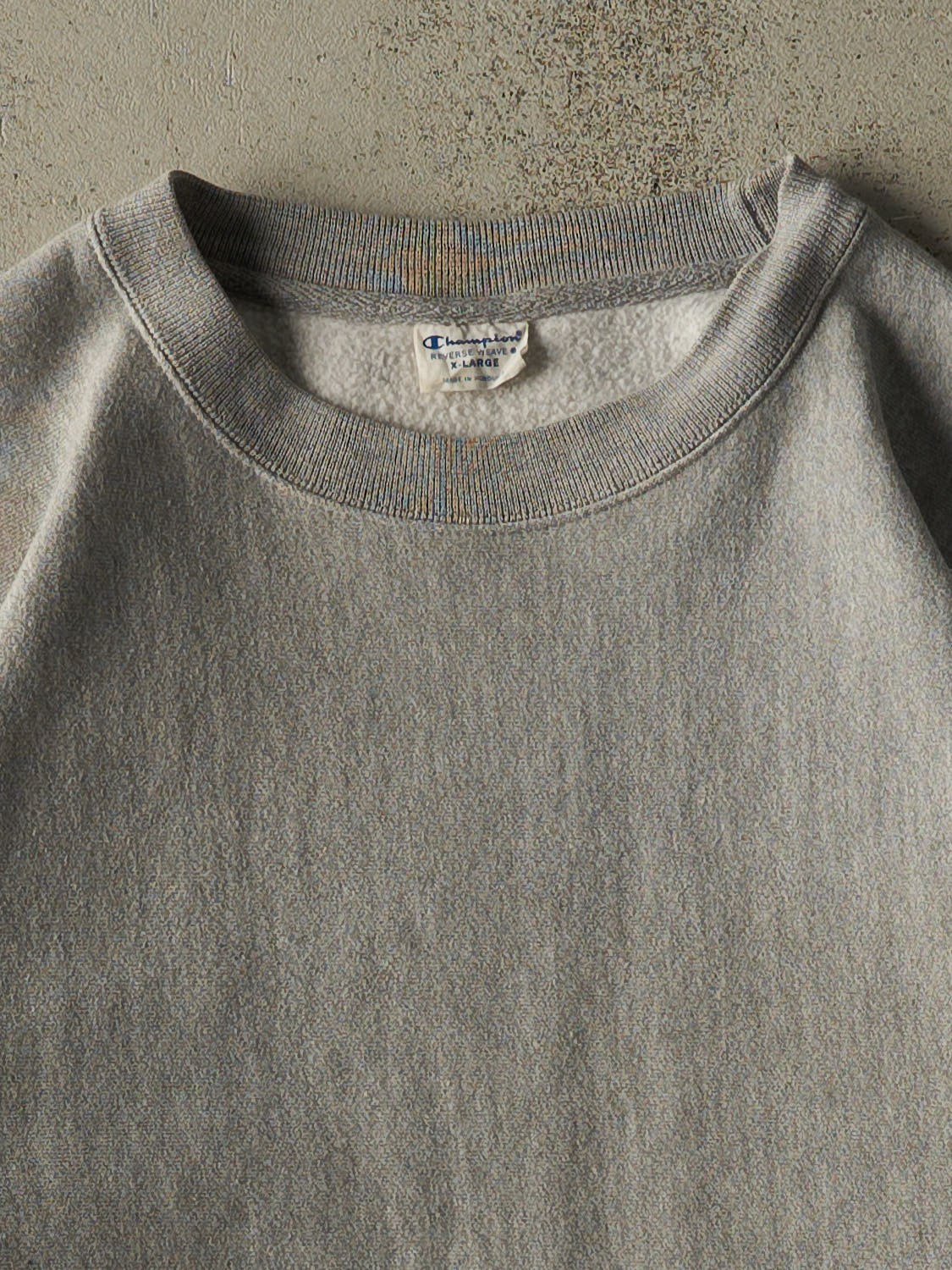 Vintage Y2K Grey Champion Reverse Weave Blank Crewneck (XL) - Image 2