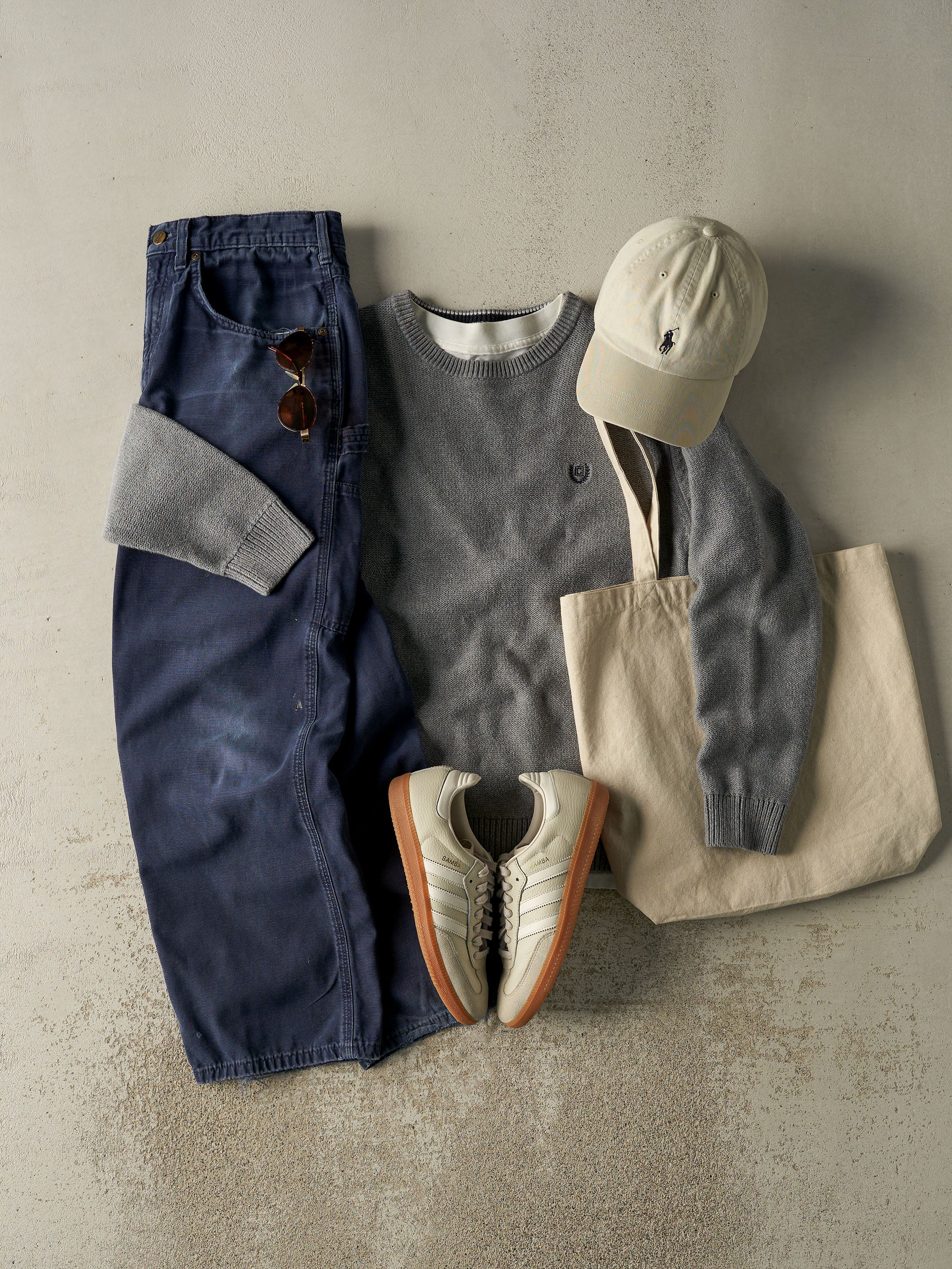 Vintage Y2K Grey Chaps Embroidered Knit (M) - Image 2
