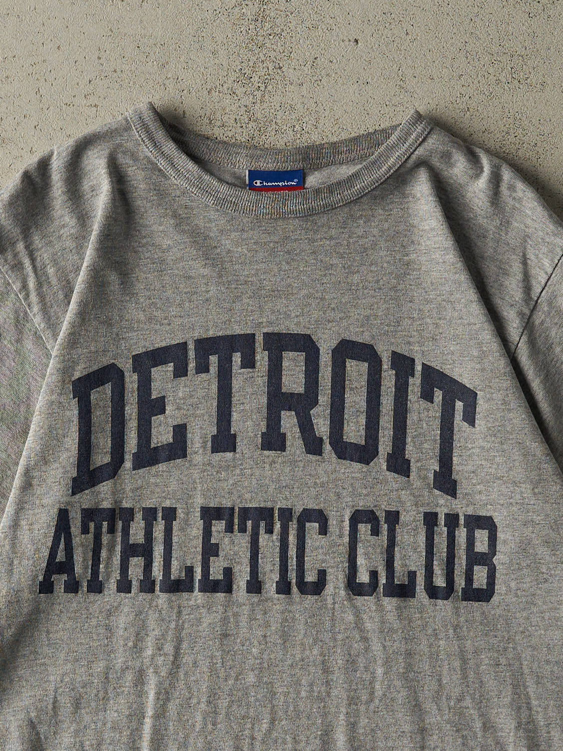 Vintage Y2K Grey Detroit Athletic Club Champion Tee (S/M) - Image 2