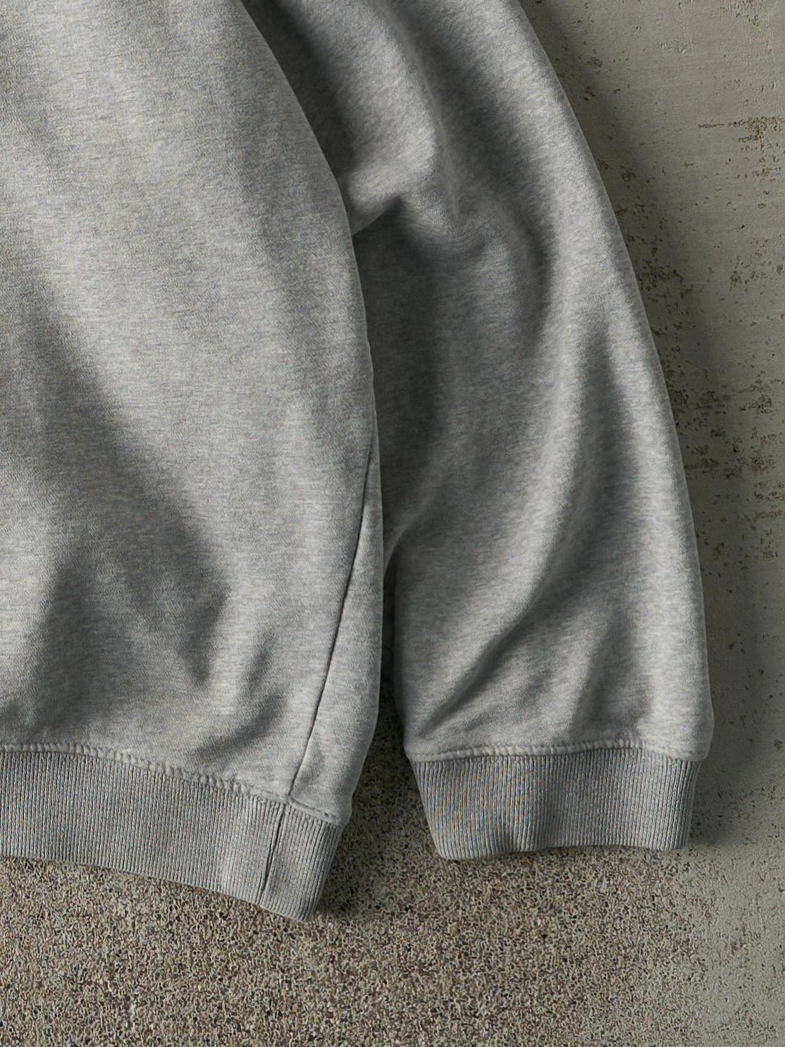 Vintage Y2K Grey Embroidered Chaps Ralph Lauren Quarter Zip Boxy Sweatshirt (L) - Image 3