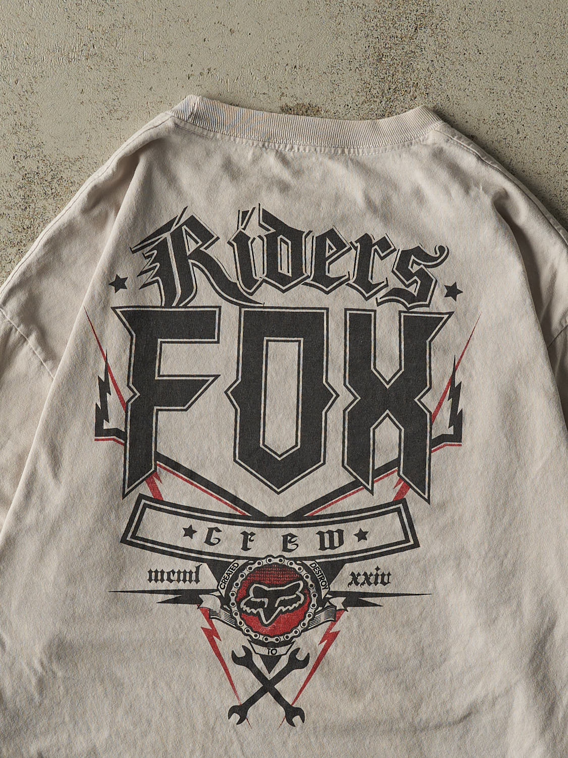 Vintage Y2K Grey Fox Racing Long Sleeve (L/XL) - Image 4