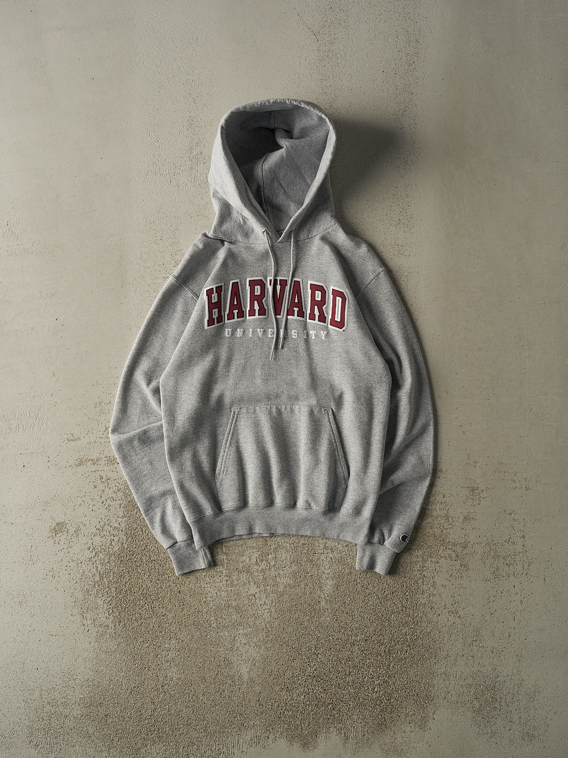 Vintage Y2K Grey Harvard University Embroidered Hoodie (XS/S)