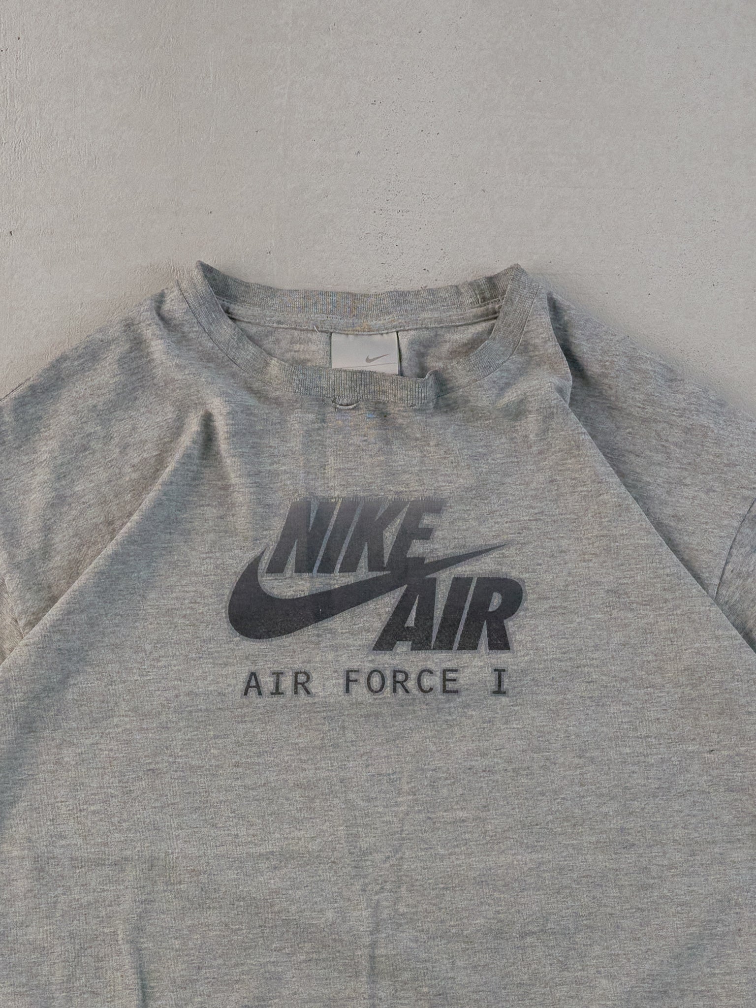 Vintage Y2k Grey Nike AF1 Graphic Tee (L) - Image 2