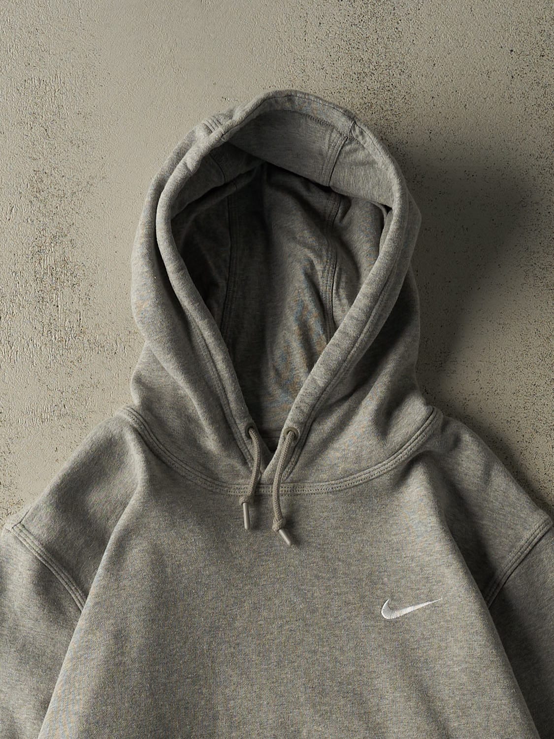 Vintage Y2K Grey Nike Embroidered Swoosh Hoodie (XL) - Image 2