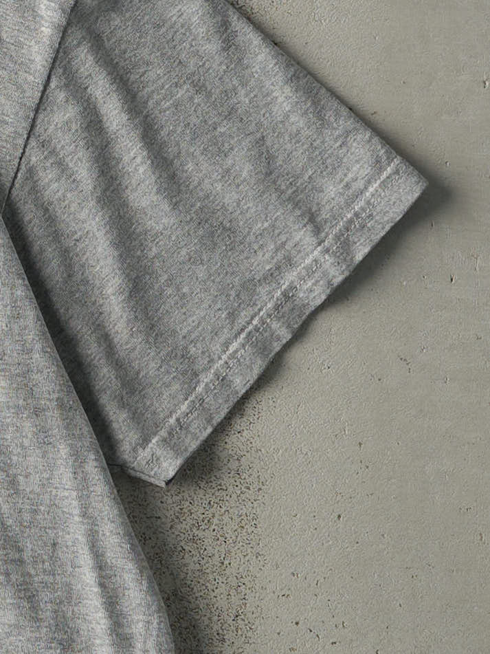 Vintage Y2K Grey Nike Embroidered Swoosh Tee (S/M) - Image 3