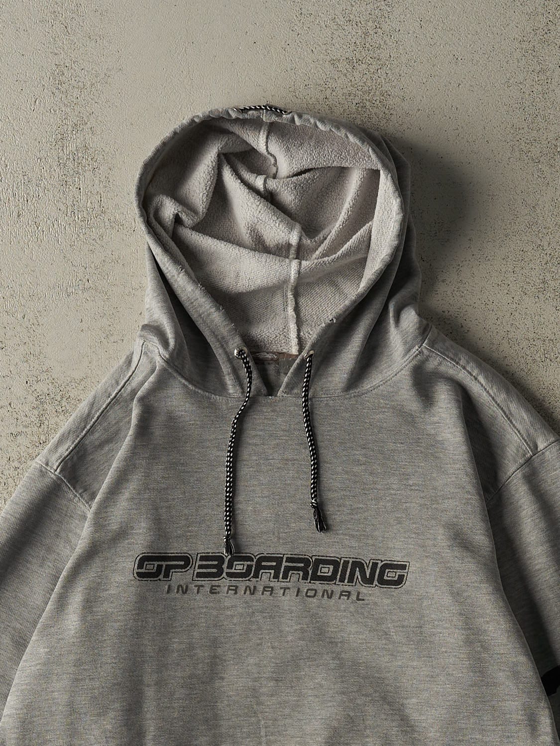 Vintage Y2K Grey Ocean Pacific Hoodie (L/XL) - Image 2