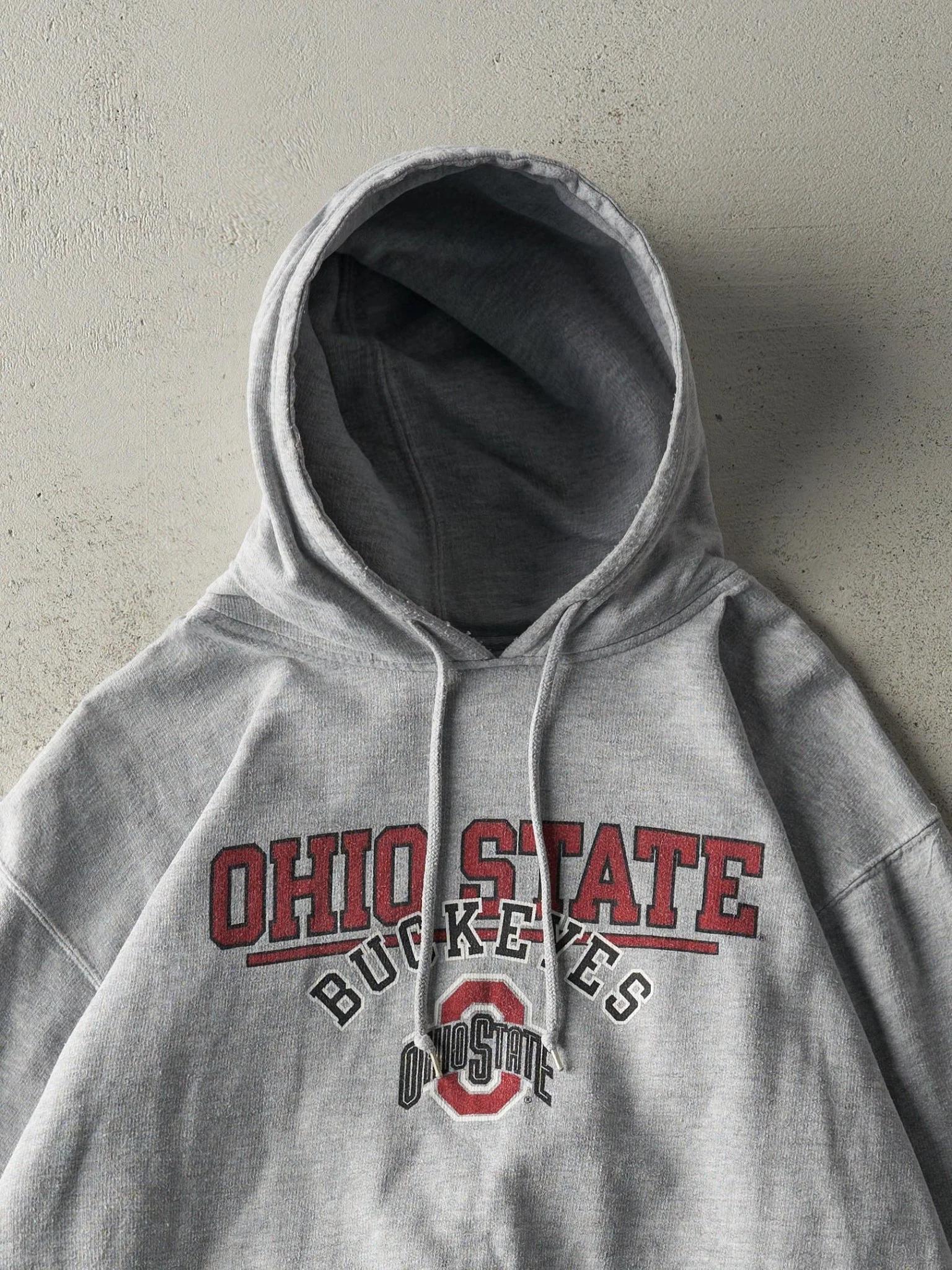 Vintage Y2K Grey Ohio State Buckeyes Hoodie (L) - Image 2