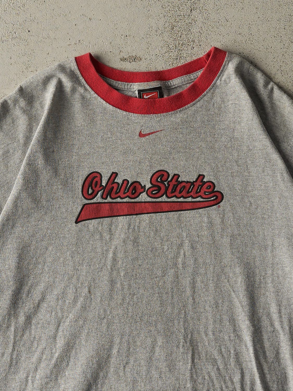 Vintage Y2K Grey Ohio State University Ringer Tee (XL/XXL) - Image 2