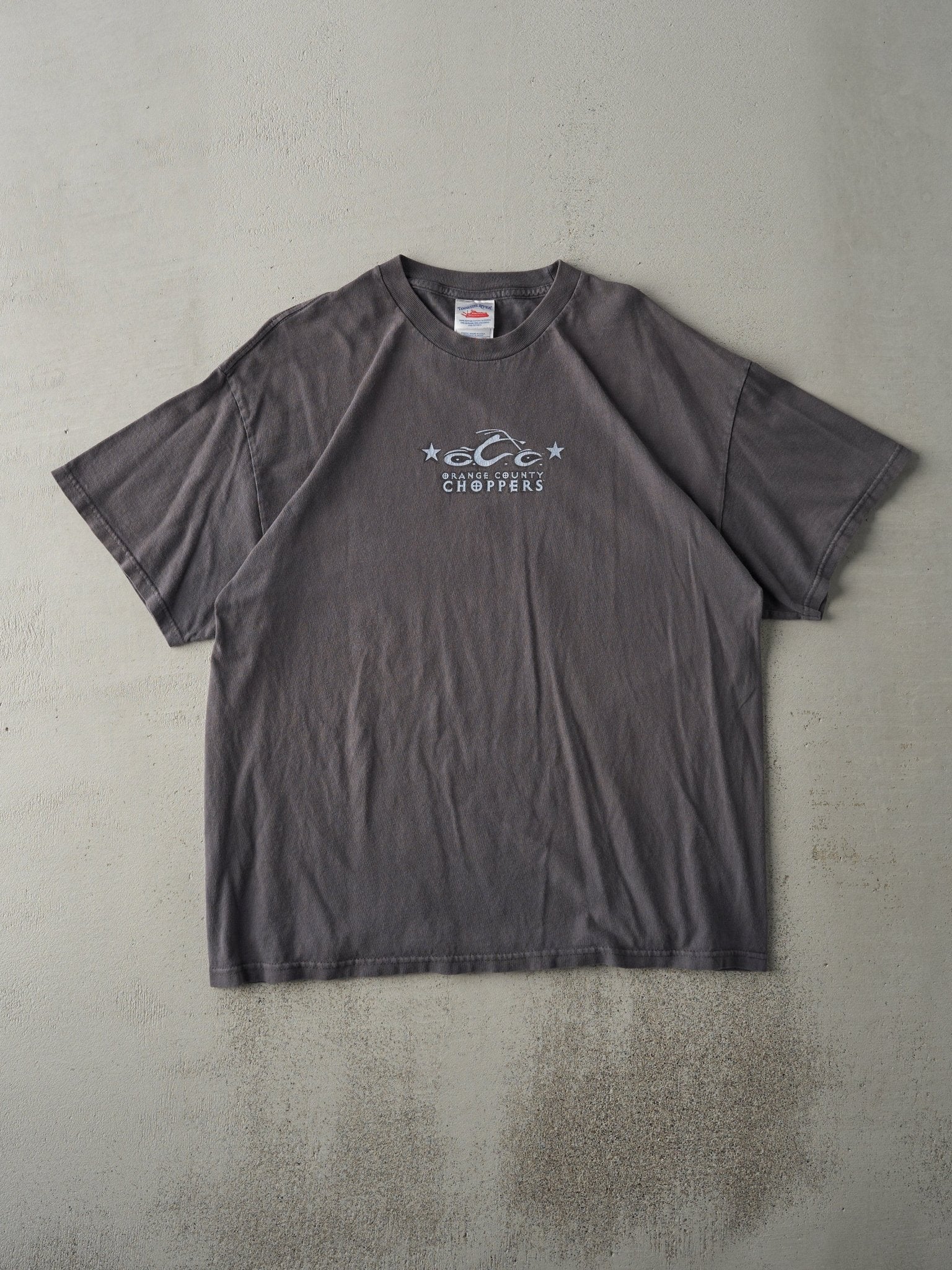 Vintage Y2K Grey Orange County Choppers Tee (M) - Image 2
