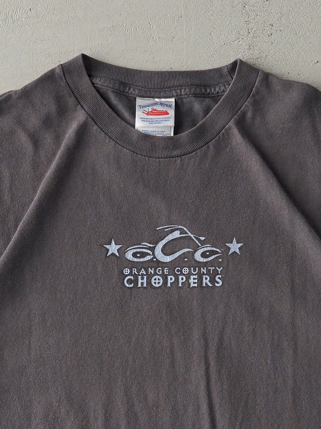 Vintage Y2K Grey Orange County Choppers Tee (M) - Image 3