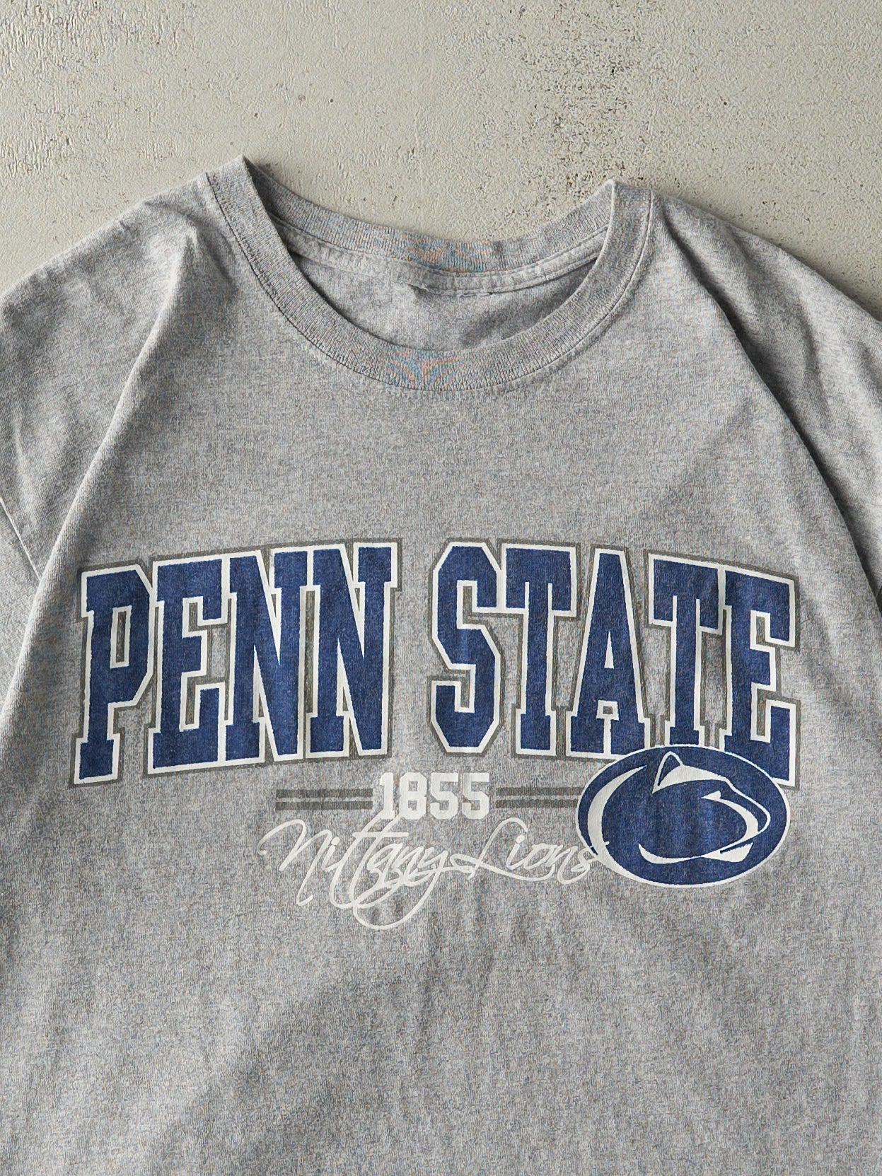 Vintage Y2K Grey Penn State Nittany Lions Tee (M) - Image 2
