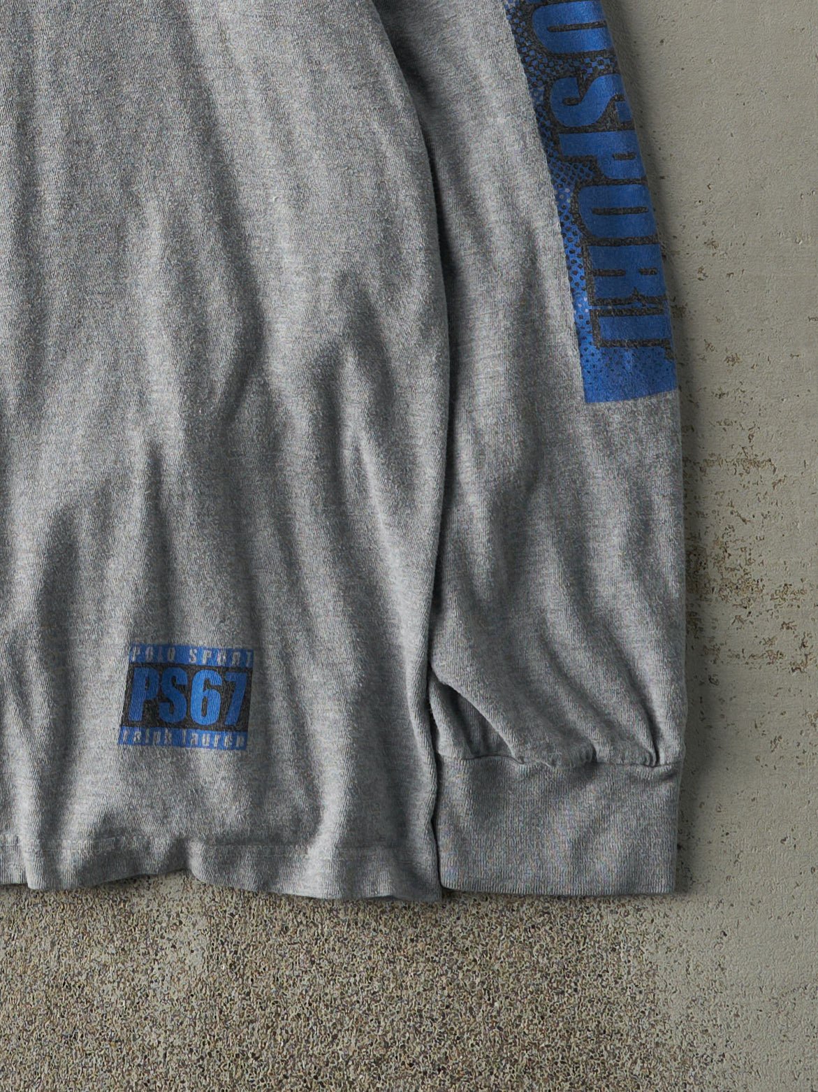 Vintage Y2K Grey Polo Sport Ralph Lauren Long Sleeve (L/XL) - Image 3