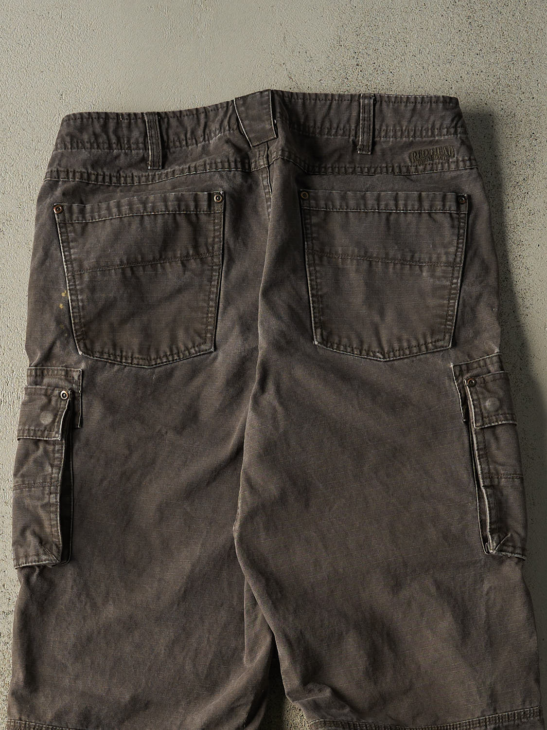 Vintage Y2K Grey Red Head Ripstop Cargo Pants (34x31.5) - Image 4