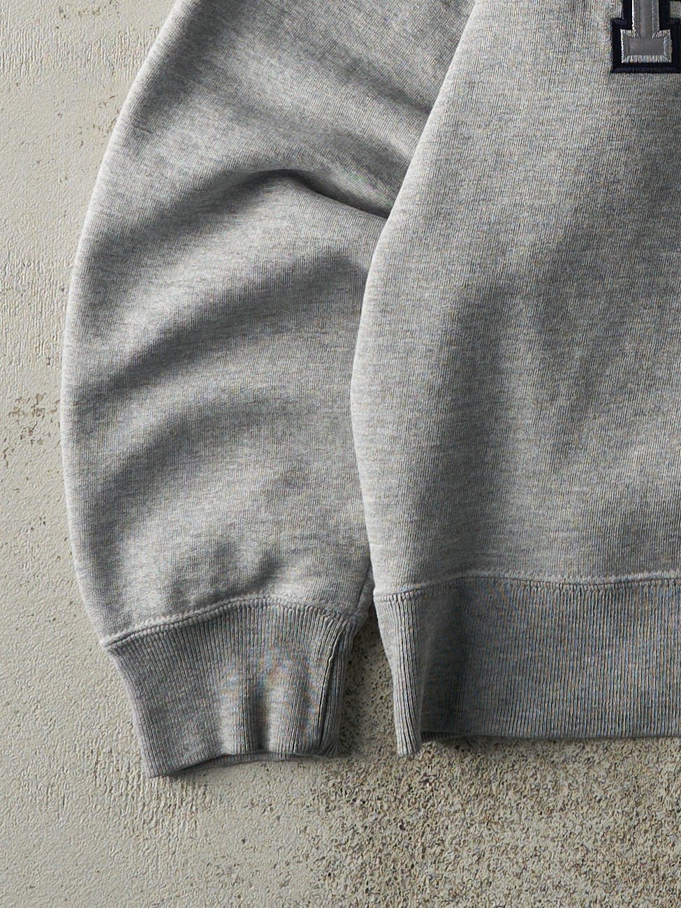 Vintage Y2K Grey Roots Athletics Quarter Zip Sweater (S/M) - Image 3