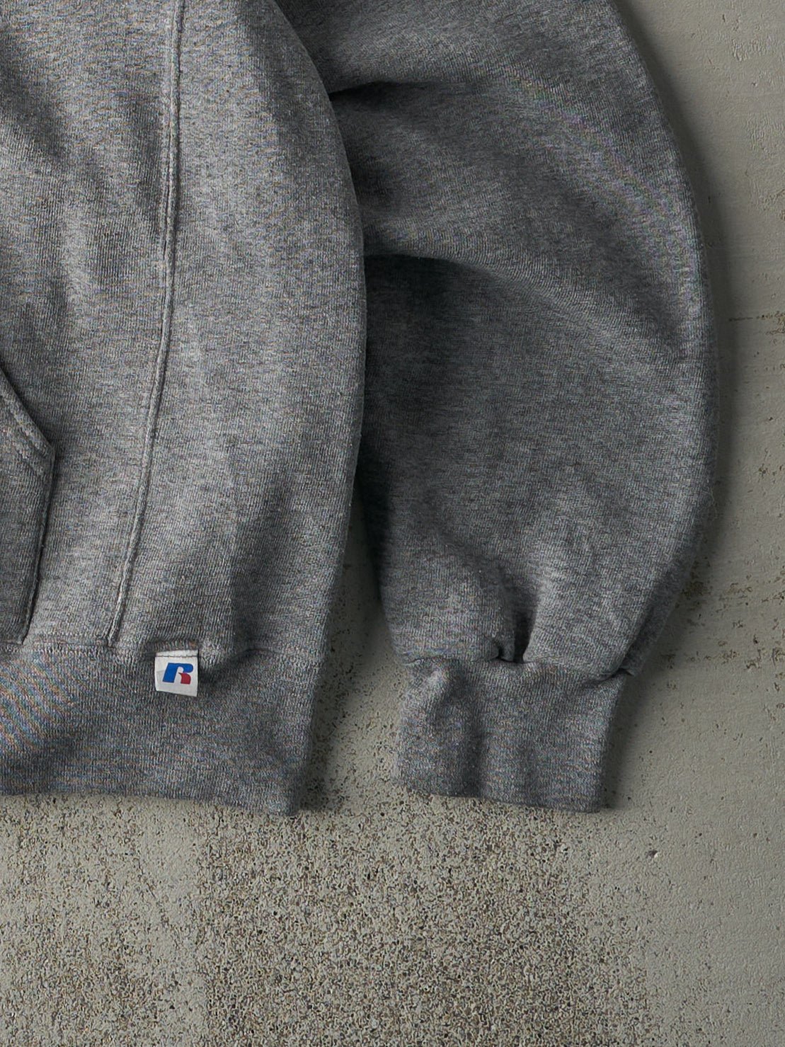Vintage Y2K Grey Russell Athletics Blank Hoodie (M/L) - Image 3
