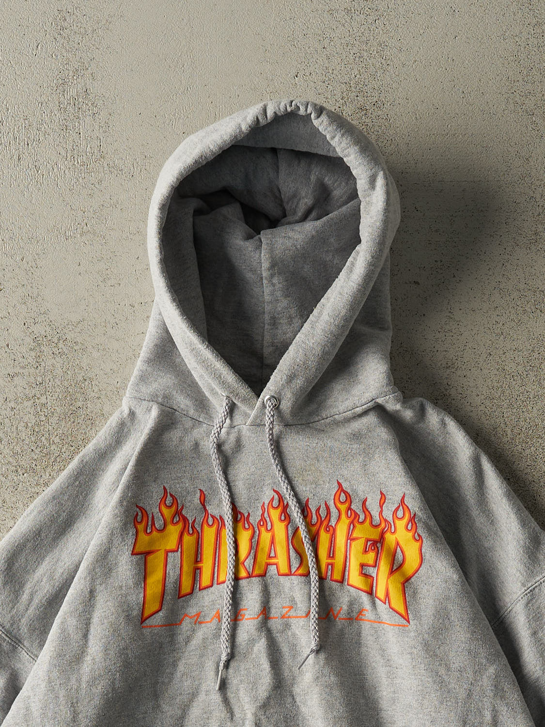 Vintage Y2K Grey Thrasher Hoodie (L/XL) - Image 2
