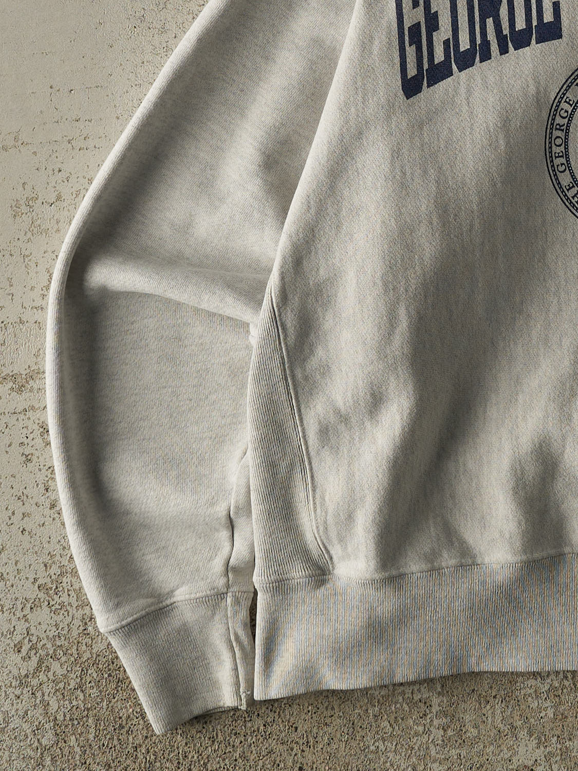 Vintage Y2K Heather Grey Champion Reverse Weave George Washington University Crewneck (M/L) - Image 3