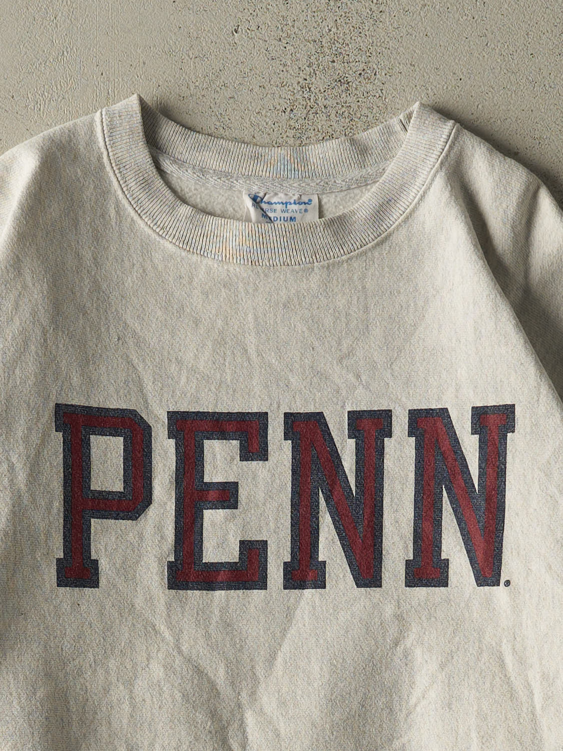 Vintage Y2K Heather Grey Penn Champion Reverse Weave Crewneck (M/L) - Image 3