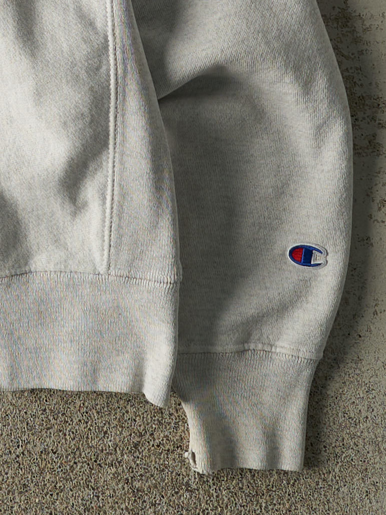 Vintage Y2K Heather Grey University of Wyoming Champion Reverse Weave Crewneck (M) - Image 3