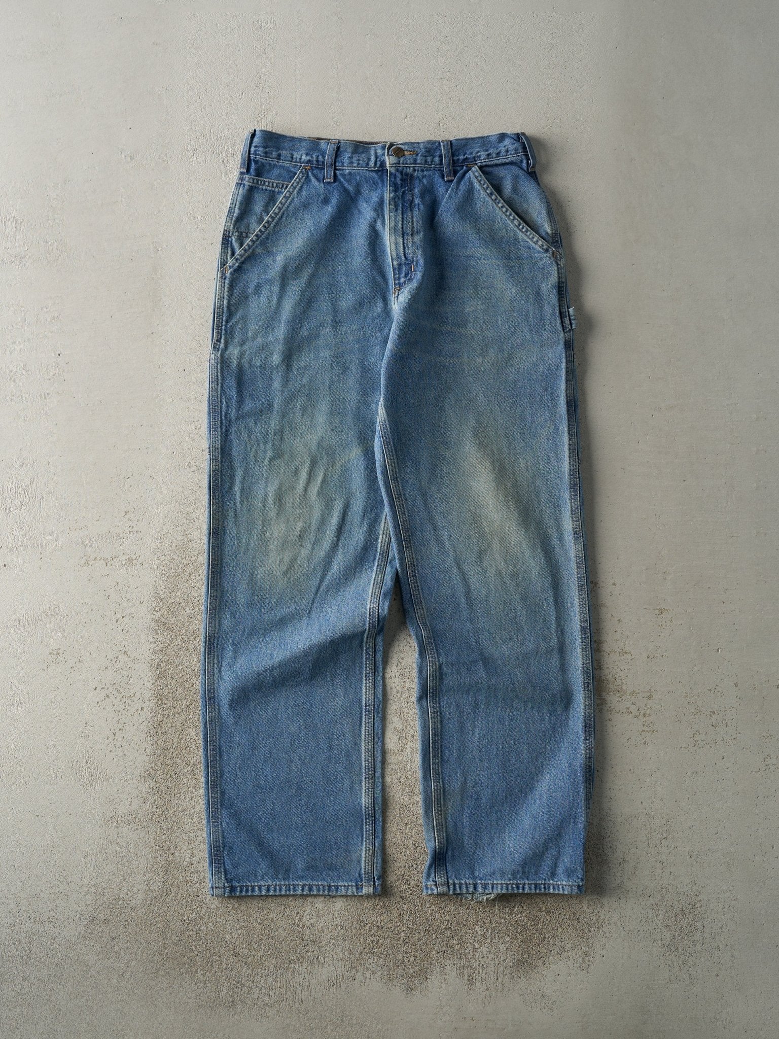 Vintage Y2K Light Wash Carhartt Denim Carpenter Pants (32x31.5)