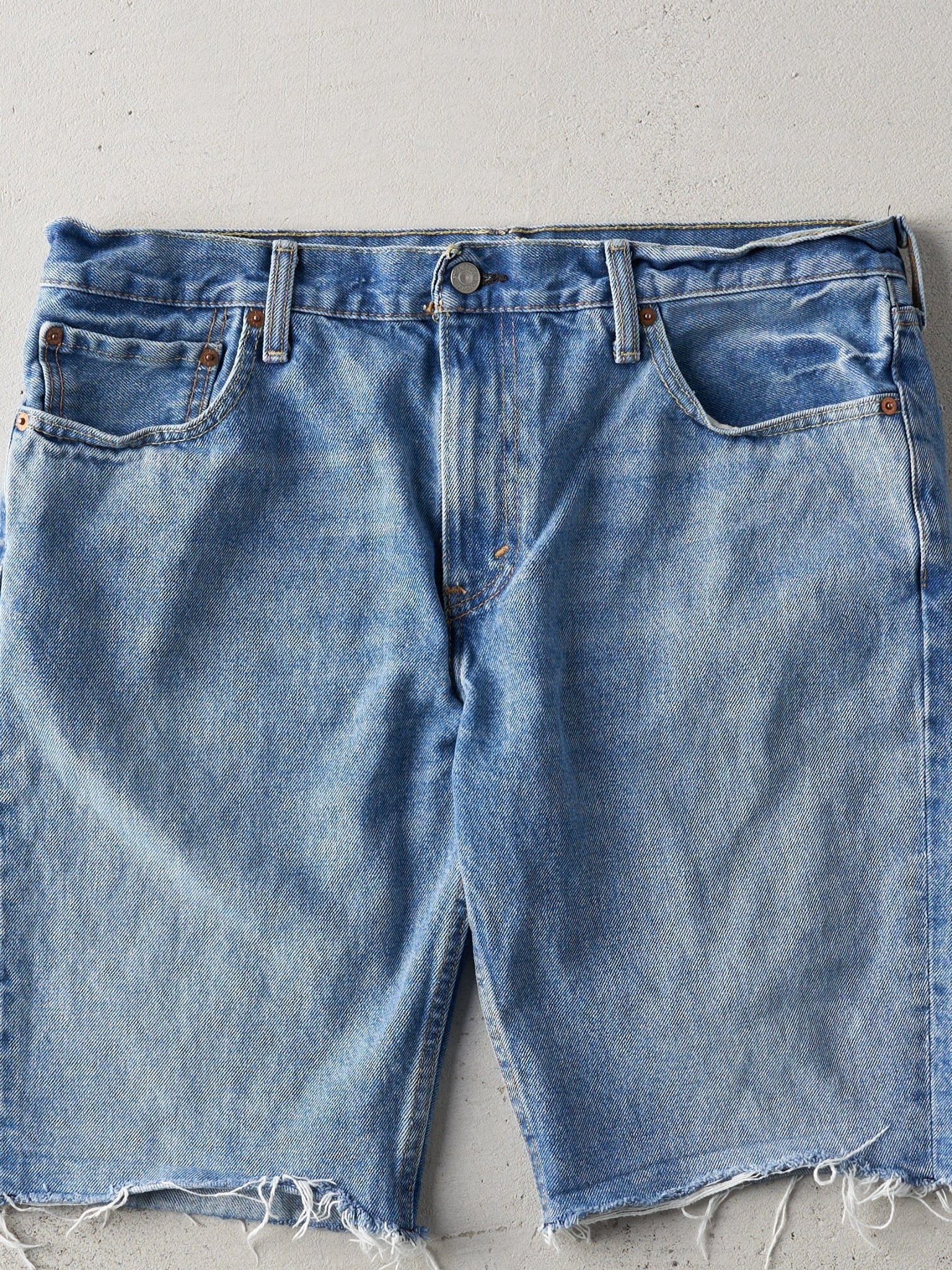 Vintage Light Wash Levis 511 Cut Offs (36x10.5) - Image 3