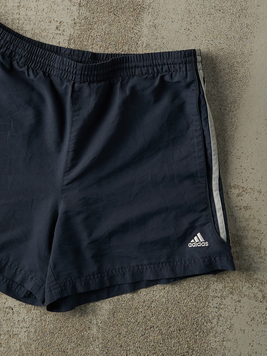 Vintage Y2K Navy Blue Adidas Track Shorts (33x5) - Image 4